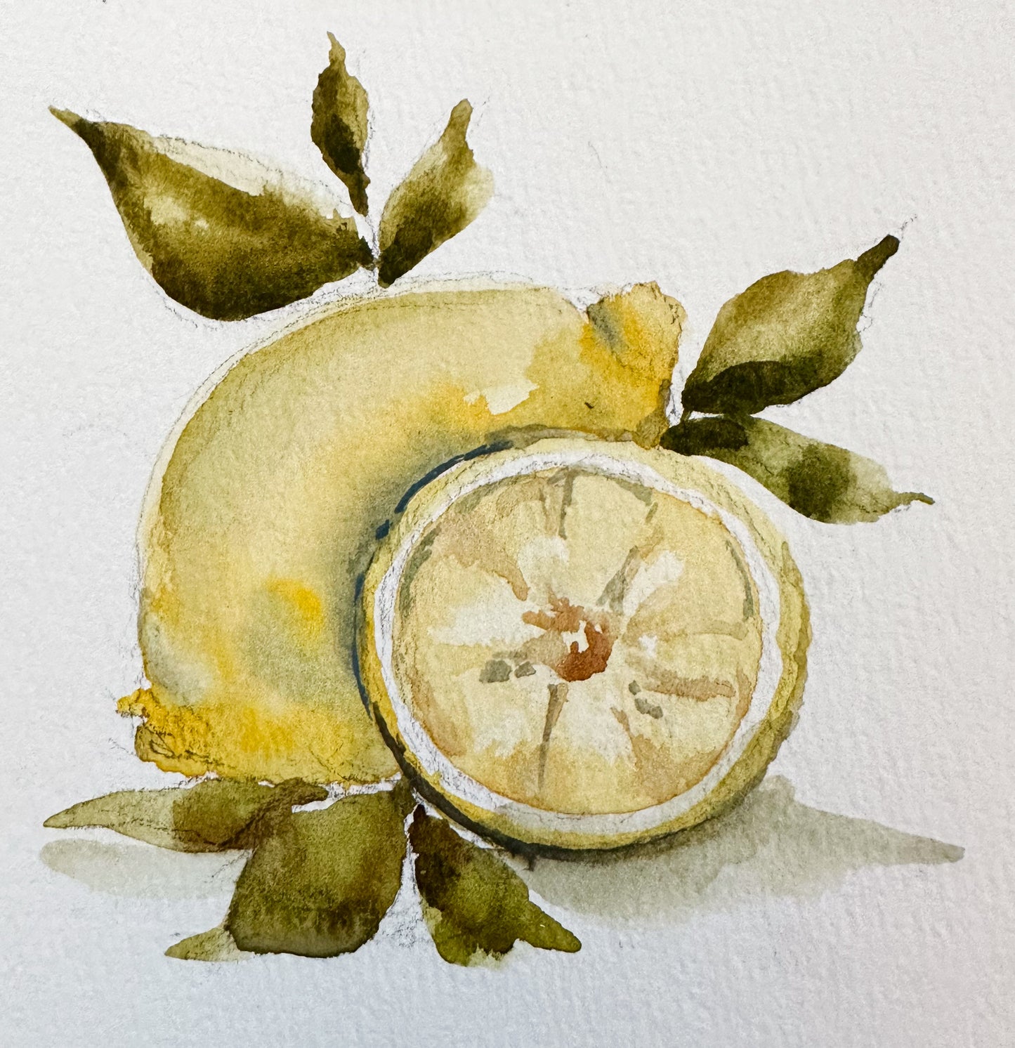 PRINT - Watercolor Lemon